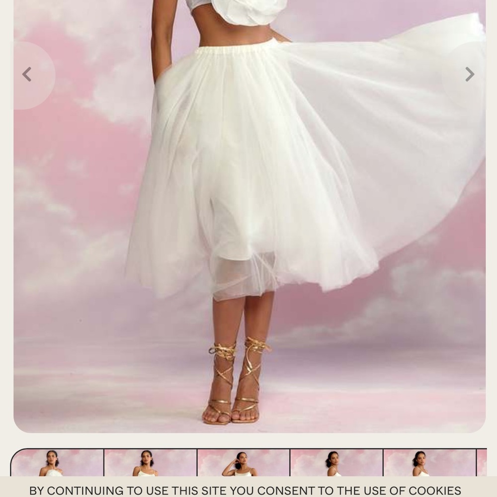 Cynthia Rowley White tulle skirt